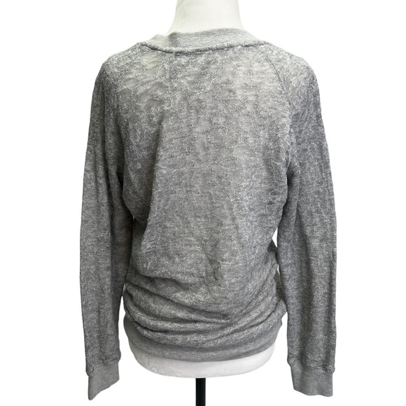 Iro Grey Distressed Lightweight Crew Neck Sweatshirt Size S - Picture 7 of 11